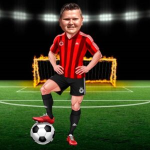 Soccer-Themed Caricature