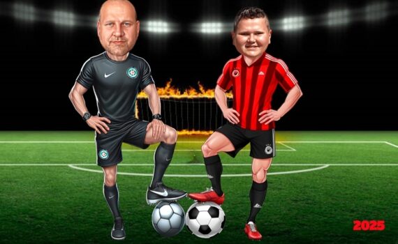 Soccer-Themed Caricature